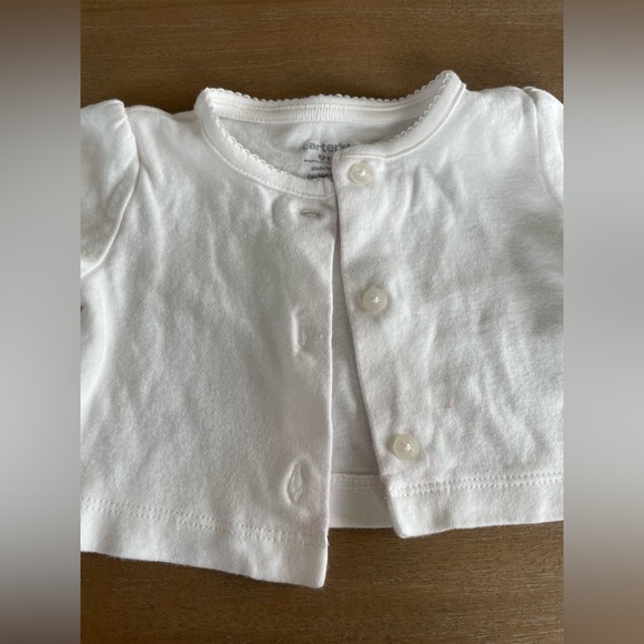 🎀  5 for $30 Carter’s Button Up White Cotton Shirt 9M - Picture 2 of 4